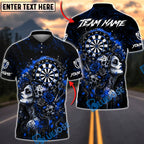 BlueJose Darts Gothic Beauty Skull Art Personalized Name, Team Name Unisex Shirt (4 Colors)
