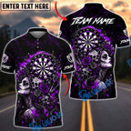 BlueJose Darts Gothic Beauty Skull Art Personalized Name, Team Name Unisex Shirt (4 Colors)