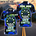 BlueJose Darts Glitch Digital Dartboard Personalized Name, Team Name Unisex Shirt (4 Colors)