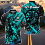 BlueJose Darts Spartan Warrior Dartboard Design Personalized Name, Team Name Unisex Shirt (4 Colors)