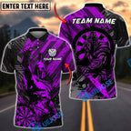 BlueJose Darts Spartan Warrior Dartboard Design Personalized Name, Team Name Unisex Shirt (4 Colors)