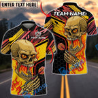 BlueJose Darts Skull Fire Eyes Personalized Name, Team Name Unisex Shirt (4 Colors)