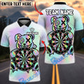 BlueJose Darts Teddy Bear Pastel Drip Art Personalized Name Shirt