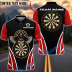 BlueJose Darts Pirate Skull Wings Personalized Name, Team Name Unisex Shirt (4 Colors)