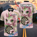 BlueJose Darts Unicorn Cute Pastel Swirl Personalized Name Shirt