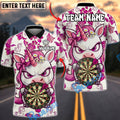 BlueJose Darts Unicorn Floral Pattern Personalized Name Shirt