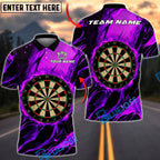 BlueJose Darts Glowing Flaming Dartboard Design Personalized Name, Team Name Unisex Shirt (4 Colors)