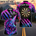 BlueJose Darts Unicorn Neon Beast Personalized Name Shirt