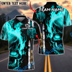BlueJose Darts Flaming Skull Warrior Arrow Down Personalized Name, Team Name Unisex Shirt (4 Colors)
