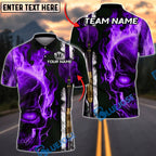 BlueJose Darts Flaming Skull Warrior Arrow Down Personalized Name, Team Name Unisex Shirt (4 Colors)