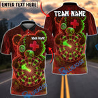 BlueJose Darts Teddy Bear Neon Glow Personalized Name, Team Name Unisex Shirt (4 Colors)