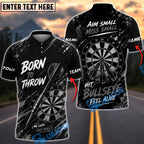 BlueJose Darts Born To Throw Design Personalized Name, Team Name Unisex Shirt (6 Colors)