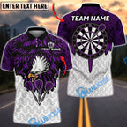 BlueJose Darts Eagle Feather Wings Personalized Name, Team Name Unisex Shirt (4 Colors)