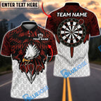 BlueJose Darts Eagle Feather Wings Personalized Name, Team Name Unisex Shirt (4 Colors)