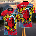 BlueJose Darts Pop Art Heart Character Personalized Name Shirt