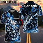 BlueJose Darts Ice Storm Dartboard Design Personalized Name, Team Name Unisex Shirt (4 Colors)