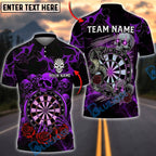 BlueJose Darts Skull Gothic Snake Rose Art Personalized Name, Team Name Unisex Shirt (4 Colors)
