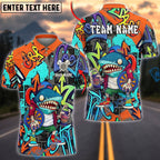 BlueJose Darts Graffiti Shark Zombie Streetwear Personalized Name, Team Name Unisex Shirt (4 Colors)
