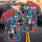 BlueJose Darts Graffiti Shark Zombie Streetwear Personalized Name, Team Name Unisex Shirt (4 Colors)