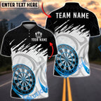 BlueJose Darts Dartboard Gold Trim Minimalist Design Personalized Name, Team Name Unisex Shirt (6 Colors)