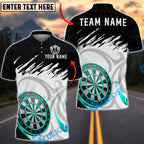 BlueJose Darts Dartboard Gold Trim Minimalist Design Personalized Name, Team Name Unisex Shirt (6 Colors)