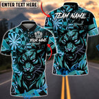 BlueJose Darts Black Panther Neon Dartboard Personalized Name, Team Name Unisex Shirt (4 Colors)