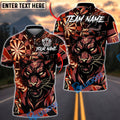 BlueJose Darts Black Panther Neon Dartboard Personalized Name, Team Name Unisex Shirt (4 Colors)