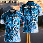 BlueJose Darts Wolf Spirit Personalized Name, Team Name Unisex Shirt (4 Colors)