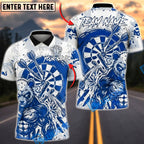 BlueJose Darts Panda Dartboard Ink Style Personalized Name, Team Name Unisex Shirt (4 Colors)