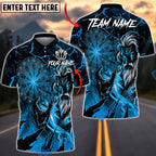 BlueJose Darts Thunder God Lightning Warrior Personalized Name, Team Name Unisex Shirt (6 Colors)