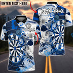 BlueJose Darts Target Grunge Splash Personalized Name, Team Name Unisex Shirt (4 Colors)