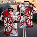 BlueJose Darts Target Grunge Splash Personalized Name, Team Name Unisex Shirt (4 Colors)
