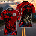 BlueJose Darts Raven Gothic Roses Personalized Name, Team Name Unisex Shirt (4 Colors)