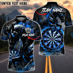 BlueJose Darts Horse Fiery Dark Fantasy Personalized Name, Team Name Unisex Shirt (4 Colors)