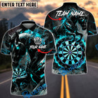 BlueJose Darts Horse Fiery Dark Fantasy Personalized Name, Team Name Unisex Shirt (4 Colors)
