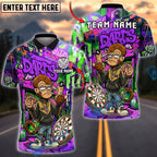 BlueJose Darts Graffiti Monkey Middle Finger  Street Style Personalized Name, Team Name Unisex Shirt (4 Colors)
