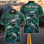 BlueJose Darts Triple Skull Gothic Roses Personalized Name, Team Name Unisex Shirt (4 Colors)