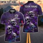 BlueJose Darts Triple Skull Gothic Roses Personalized Name, Team Name Unisex Shirt (4 Colors)