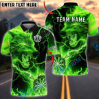 BlueJose Darts Electric Wolf Lightning Graphic Personalized Name, Team Name Unisex Shirt (4 Colors)