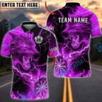BlueJose Darts Electric Wolf Lightning Graphic Personalized Name, Team Name Unisex Shirt (4 Colors)