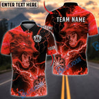 BlueJose Darts Electric Wolf Lightning Graphic Personalized Name, Team Name Unisex Shirt (4 Colors)
