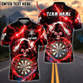 BlueJose Darts Grim Reaper Skull Lightning Hold Dartboard Personalized Name, Team Name Unisex Shirt (4 Colors)