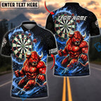 BlueJose Darts Red Bull Flaming Dartboard Personalized Name, Team Name Unisex Shirt (4 Colors)