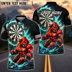 BlueJose Darts Red Bull Flaming Dartboard Personalized Name, Team Name Unisex Shirt (4 Colors)