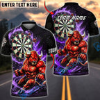 BlueJose Darts Red Bull Flaming Dartboard Personalized Name, Team Name Unisex Shirt (4 Colors)