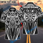 BlueJose Darts Bull Fierce Bullseye Design Personalized Name, Team Name Unisex Shirt (6 Colors)