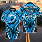 BlueJose Darts Bald Eagle Fierce Bullseye Personalized Name, Team Name Unisex Shirt (6 Colors)