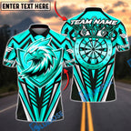 BlueJose Darts Bald Eagle Fierce Bullseye Personalized Name, Team Name Unisex Shirt (6 Colors)