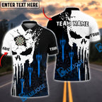BlueJose Darts Punished Skull Arrow Personalized Name, Team Name Shirt (4 Colors)