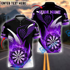 BlueJose Darts Golden Flame Dartboard Personalized Name, Team Name Shirt (4 Colors)